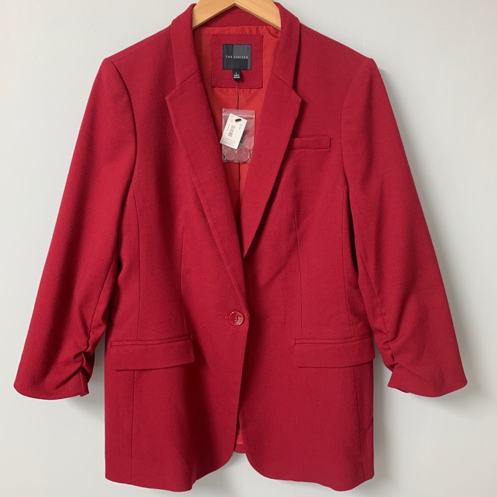 The Limited Burgundy/Red  3/4 Sleeve Blazer NWT
